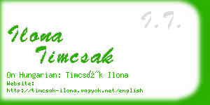 ilona timcsak business card